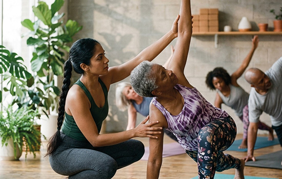 instructeur de yoga